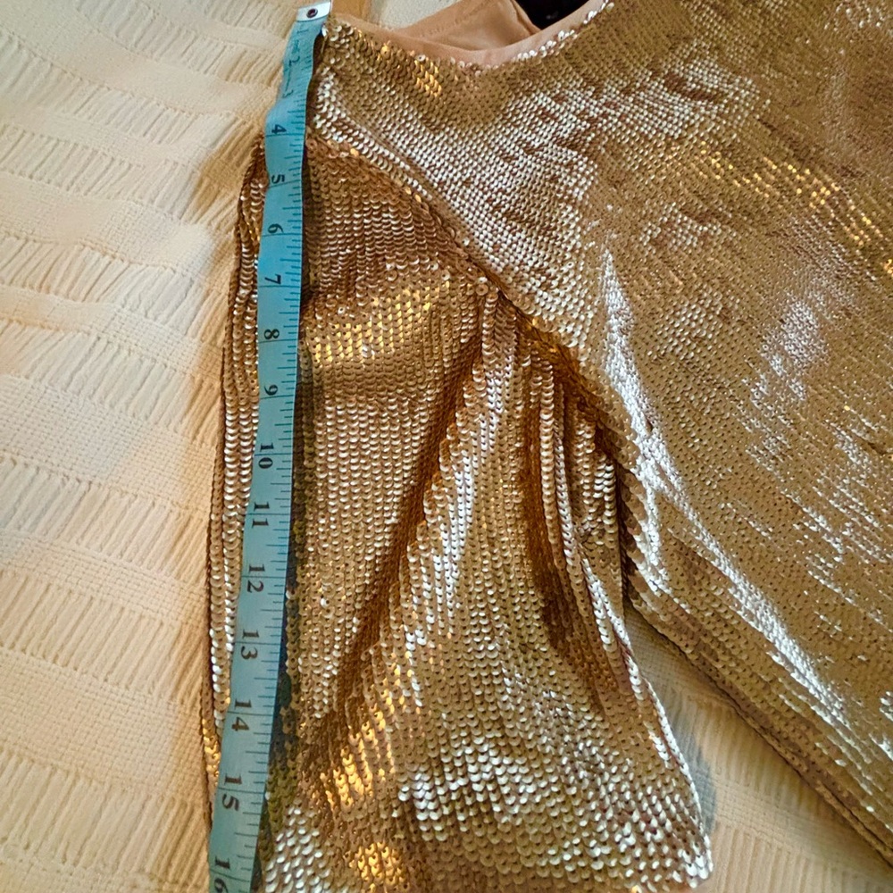 J. Crew Shimmering Gold Sequin Blouse - Picture 6 of 10